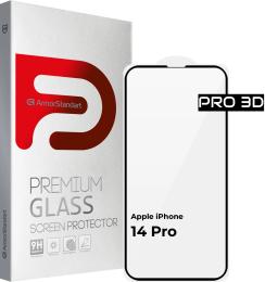 Захисне скло ArmorStandart Pro 3D для Apple iPhone 14 Pro Black (ARM66355)