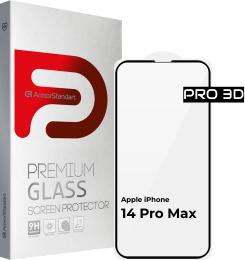 Захисне скло ArmorStandart Pro 3D для Apple iPhone 14 Pro Max Black (ARM66356)