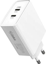 Адаптер живлення для телефона Gelius iDuo 40W GP-HC052 2 Type-C White (2x20W)