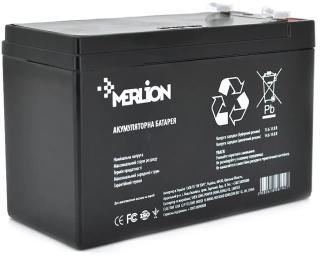 Акумулятор для ДБЖ Merlion GP1290F2B Black AGM 12 V 9 Ah