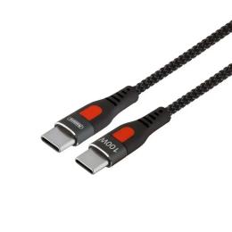 Дата-кабель Remax RC-187C 1m Type-C(тато) - Type-C(тато) Black