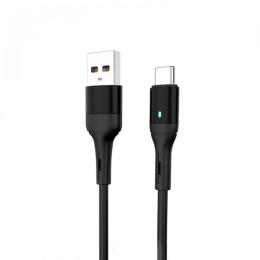 Дата-кабель SkyDolphin S06T 1m USB (тато) - USB Type-C (тато) Black