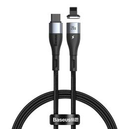 Дата-кабель Baseus Zinc Magnetic 1m Type-C (тато) to Lightning (тато) Black (CATLXC-01)