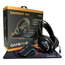 Набір геймера GamePro GS890 Black (миша, килимок, гарнітура)