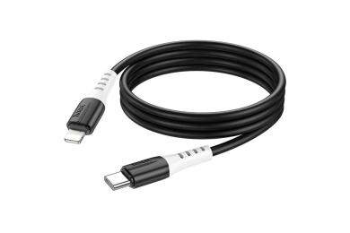 Дата-кабель Hoco X82 Type-C (тато) - Lightning (тато) 1m Black 3 A