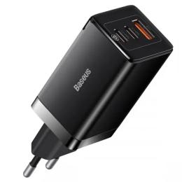 Мережевий зарядний пристрій для телефона Baseus GaN5 Pro Fast Charger Black 65W 2xUSB-C, 1xUSB-A with Type-C to Type-C Cable (CCGP120201)
