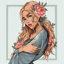 Картина за номерами Ідейка KHO4895 Квітка весни 40x40 см