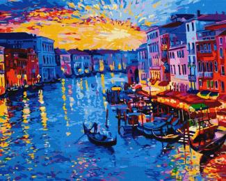 Картина за номерами Ідейка KHO2157 Чарівний захід 40х50 см