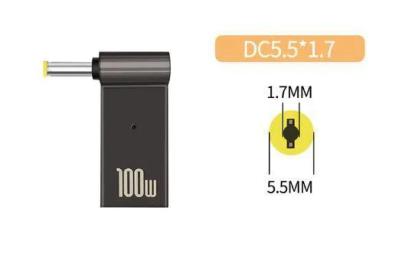 Перехідник STLab PD100W-5.5x1.7mm USB Type-C (мама) - DC Jack 5.5x1.7mm (тато) ACER для заряджання ноутбука