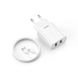Мережевий зарядний пристрій для телефона Remax Jane (USB 2.0 - Lightning) 1 м White (RP-U35-L)