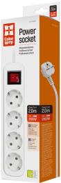 Мережевий фільтр ColorWay CW-PSEA42W White 4 розетки 2 м