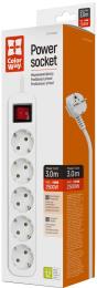 Мережевий фільтр ColorWay CW-PSEA53W White 5 розеток 3 м