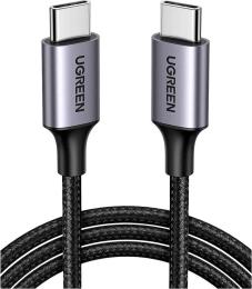 Дата-кабель Ugreen US261 Black Gray USB Type-C to USB Type-C 60W 0.5m (50149)