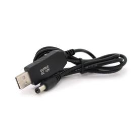Кабель живлення для роутера Voltronic KPFR 5.5/2.5mm (тато) - USB2.0 (Out: 12V) (тато) 1m Black для роутера