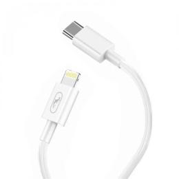 Дата-кабель SkyDolphin USB-000545, USB Type-C ( тато) - Lightning( тато) PD 18W, 1m White