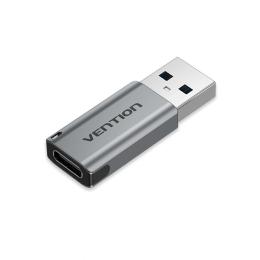 Перехідник Vention Type-C (мама) - USB 3.0 (тато) Gray 5Gbps 3A (CDPH0)