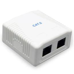 Розетка Cablexpert Cat.6 2xRJ-45 UTP White Компютерна (NCAC-2U6-01)