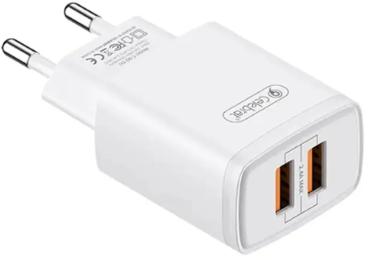 Адаптер живлення для телефона Celebrat C-N2-EU 2USB White 2,4А