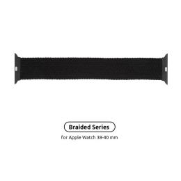 Ремінець для смарт-годинника ArmorStandart Braided Solo Loop для Apple Watch 38mm/40mm Charcoal Size 2 (120 mm) (ARM58060)