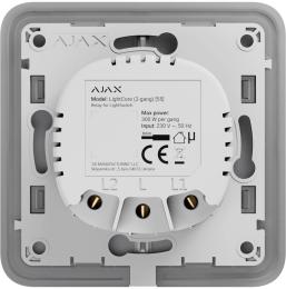 Реле для вимикача Ajax LightCore 2-gang для LightSwitch Jeweler White