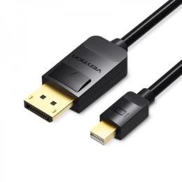 Відео-кабель Vention mini DisplayPort (тато) to DisplayPort v1.2 (тато) 3m Black (HAABI)