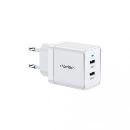 Адаптер живлення для телефона Choetech (Q5006-EU-WH) 40W PD/QC/PPS