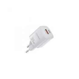 Адаптер живлення для телефона Choetech (PD5006-EU-WH) White GaN USB-A/USB-C 33W QC3.0/PD/PPS