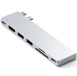 USB-хаб Satechi Aluminum USB-C Pro Hub Slim Adapter Silver (ST-HUCPHSS)