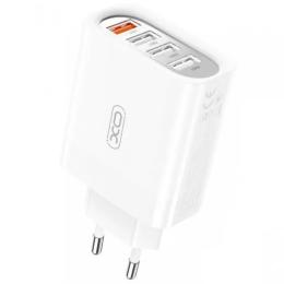 Адаптер живлення для телефона XO L100 White 36W (18W/1USB + 2.4A/3 USB)