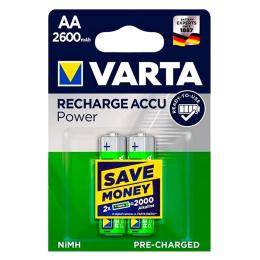 Акумулятор Varta AA 2600mAh NiMH 2шт Recharge Accu Power (05716101402)