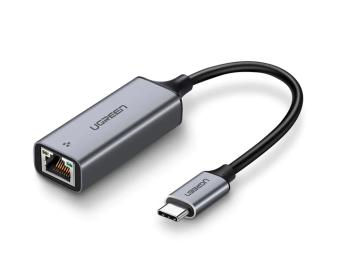 Перехідник Ugreen 50737 USB Type-C (тато) - RJ45 (мама) Gray Ethernet LAN (1009-755-00)