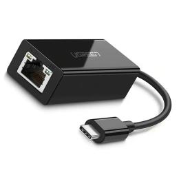 Перехідник Ugreen US236 USB Type-C (тато) - 10/100/1000Mbps Ethernet (мама) Gray (50307)