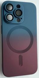 Чохол-накладка Infinity Luxury Liquid Silicone Gradient Color для iPhone 14 Pro Blue Red