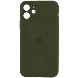Чохол-накладка EpiK Silicone Case Full Camera Protective (AA) для Apple iPhone 12 (6.1) Dark Olive