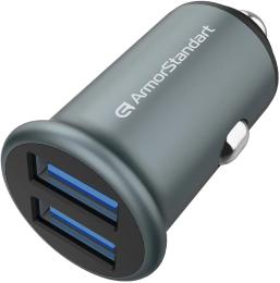 Автомобільний зарядний пристрій для телефона ArmorStandart 2xUSB QC3.0 Gray (ARM65438)