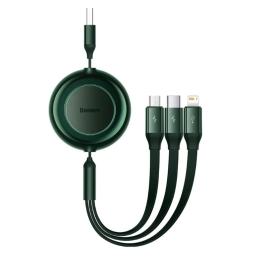 Дата-кабель Baseus Bright Mirror 2 3-in-1 CAMJ010006 USB-A (тато) - USB-C/Lightning/Micro-USB (тато) Green 1.1m