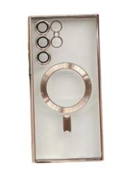 Чохол-накладка Infinity Magnetic для Samsung S23 Plus Gold + захист камери