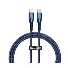 Дата-кабель Baseus Glimmer Series Type-C (тато) - Type-C (тато) 1m Blue 100W (CADH000703)