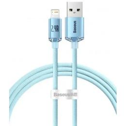 Дата-кабель Baseus Crystal Shine Series USB-A (тато) - Lightning (тато) 2m Sky Blue 2.4A (CAJY001203)