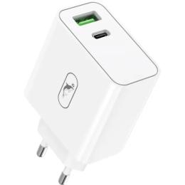 Адаптер живлення для телефона SkyDolphin SC10 High Power PD 65W + QC3.0 White (SDMZP-000188)