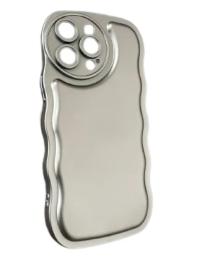 Чохол-накладка Infinity Luxury Electroplate Wave для iPhone 13 Pro Max Silver