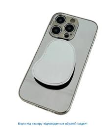 Чохол-накладка Infinity Luxury Electroplate для iPhone 14 Silver +попсокет