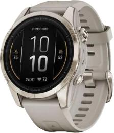 Смарт-годинник Garmin Epix Pro Gen 2 Sapphire 42mm Soft Gold w. Light S. Band (010-02802-10/11)