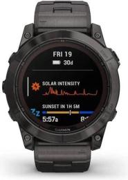 Смарт-годинник Garmin Fenix 7X Pro Sapphire Solar Carbon G. DLC Tit. with Black Band (010-02778-10/11)