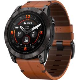 Смарт-годинник Garmin Epix Pro Gen 2 Sapphire (010-02804-30) Carbon Gray 51mm with Chestnut L. Band
