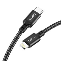 Дата-кабель Hoco X14 Double speed Type-C (тато) - Lightning (тато), 2m Black
