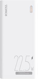 Зовнішній портативний акумулятор Romoss Sense 6 20000mAh White 22,5W (PPH80-611-1121H)