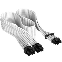 Кабель для компютерних комплектуючих Corsair CP-8920332 Premium Individually Sleeved White 12+4pin PCIe Gen 5 12VHPWR 600W cable, Type 4