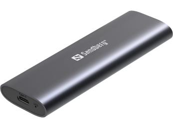 Зовнішня кишеня для диска Sandberg USB Type-C 3.2 Case для SSD (136-39) Gray