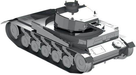 Конструктор Metal Time Pz.Kpfw. II MT060 Silver Металевий